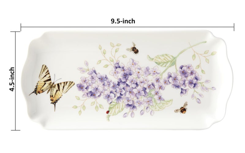 LENOX Butterfly Meadow Rectangular Tray, 0.8 LB, Multi - Image 2